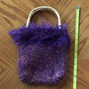 Hand made purse with bamboo handles